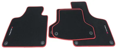 Produktbild von Fußmatten Sportline passend für Audi A3 8P 8PA Sportback Limo S-Line 2003-2012, Bandeinfassung:Rot