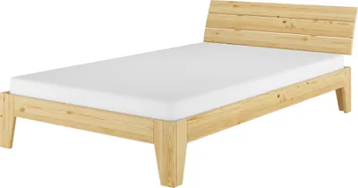 Produktbild von Kieferbett natur Einzelbett Futonbett Massivholz-Bettgestell 120x200 Zubehör wählbar V-60.62-12Rollrost und Matratze inkl.