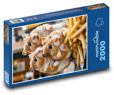 Obrázok produktu pre Puzzle 2000 Škrečky s hranolkami - martinpuzzle