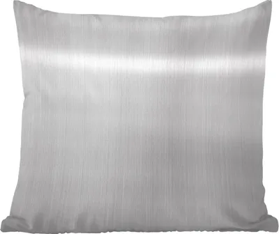 Produktbild von MuchoWow® Zierkissen Sofakissen Wohnzimmer Dekokissen 60x60 cm Metalldruck - Silber - Grau - Sitzfläche - Foto Polster