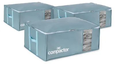 Image de COMPACTOR - Lot 3 housses rangement sous vide XXL - 65 x 45 x H.27 cm - Bleu