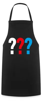 Produktbild von Spreadshirt Die Drei Fragezeichen Logo Kochschürze, One size, Schwarz
