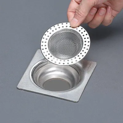 Produktbild von Filter für Abfluss, Edelstahl-Abflussfilter, Abflussfilter für Abfluss (78 x 55 mm), 2-Stück, Edelstahl