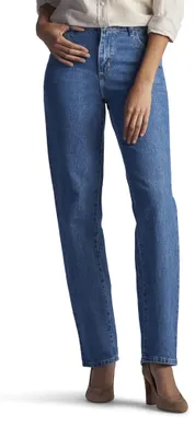 Produktbild von Lee Damen Jeans mit geradem Bein, lockere Passform, aus Baumwolle - Blau - 46