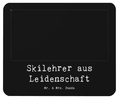 Produktbild von Mr. & Mrs. Panda Mousepad Skilehrer Leidenschaft - Schwarz - Geschenk, laptop mauspad, mousematte, Mouse Pad, pc