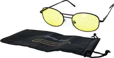 Produktbild von NACHTSICHT BRILLE mit Beutel UV-Protection blendfreie Linsen Auto Nachtsichtbrille Nachtfahrbrille Kontrastbrille Kontrast 78 (aus Metall)