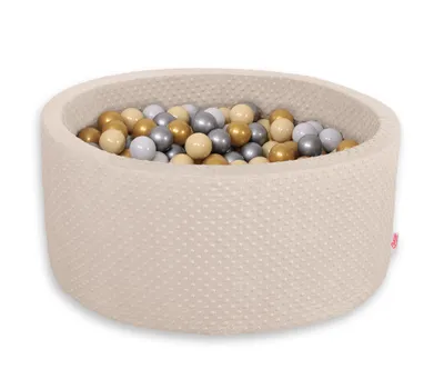 Produktbild von Trockenschwimmbecken Beige mit 200 bunten Bällen 90 cm
