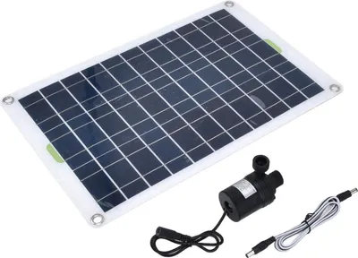 Obrázek produktu pro Solární vodní čerpadlo Panel 800L/h 12V nízký hluk DC Eco Friendly robustní silikonové plastové solární čerpadlo pro zahradu