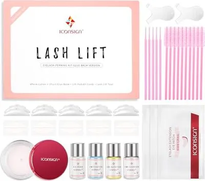 Produktbild von 2025 verbessertes Wimpernlift -Kit, halbdauere Wimpern, Perm, Salonqualität