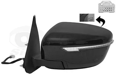 Produktbild von VAN WEZEL 3391817 Außenspiegel Seitenspiegel Links für NISSAN Qashqai II (J11, J11) Konvex Beheizt Grundiert
