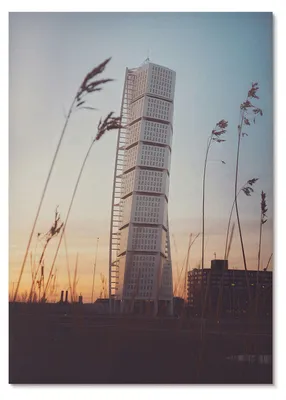 Zdjęcie produktu dla PLAKAT – 42 x 59 cm (A2) – Kateko – Wieżowce o zachodzie słońca – nowoczesna architektura – dekoracja ścienna do salonu, sypialni i przedpokoju, nowoczesny plakat, bez ramy