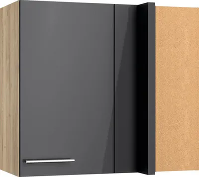 Produktbild von Optifit Eckhängeschrank Jonte984 BxTxH 85 x 34,9 x 70,4 cm anthrazit glänzend zerlegt Anschlag reversibel KFJO OEM856-8+