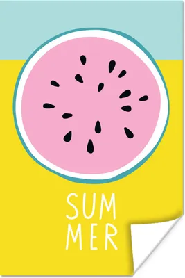 Produktbild von MuchoWow® Poster Wassermelone - Obst - Gelb 40x60 cm - Plakate für die Wand - Poster Babyzimmer
