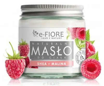Immagine prodotto di e-FIORE Burro corpo al lampone 100% naturale con burro di karité 120 ml