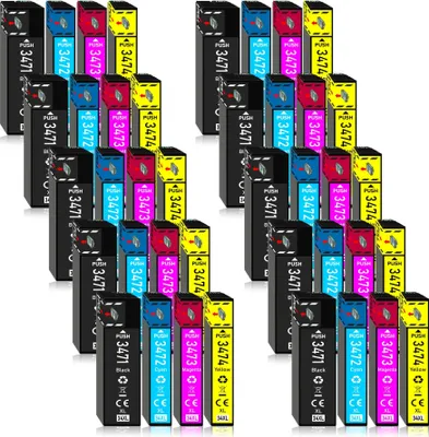 Produktbild von 40er Pack Druckerpatronen 34 34XL kompatibel mit Epson WF-3720