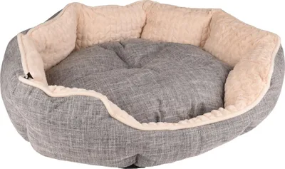 Produktbild von Flamingo Hundebett Zupo achteckig grau, Maße: 75 x 65 x 18 cm