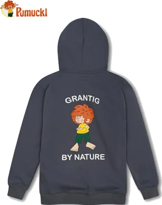 Produktbild von Bavarian Caps Hoodie "Grantig by nature v2" - graublau XXL