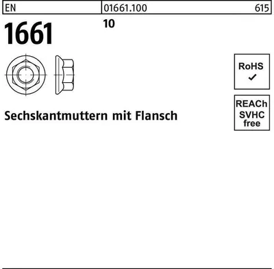 Produktbild von Reyher  Sechskantmuttern EN 1661 10 M 5 (1000 Stück)