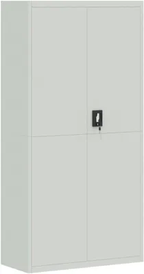 Zdjęcie produktu dla Szafka metalowa, garderoba, metal, meble do przechowywania, garaż, biuro, jasnoszary, 90 x 40 x 180 cm, stal