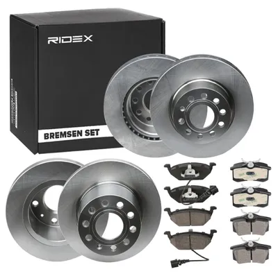 Produktbild von RIDEX Bremsenset Vorne Hinten Bremsscheiben Beläge Satz für VW GOLF VI (5K1) 280 253mm