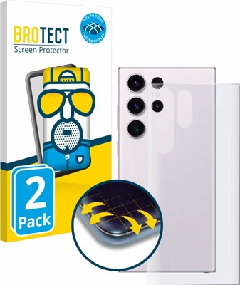 Produktbild von 2x BROTECT Fullscreen Schutzfolie für Samsung Galaxy S23 Ultra (Rückseite) Displayschutz Folie Fullcover Matt Entspiegelungsfolie