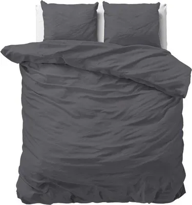 Immagine prodotto di Biancheria da letto 100% cotone 200x200 cm, antracite, morbida