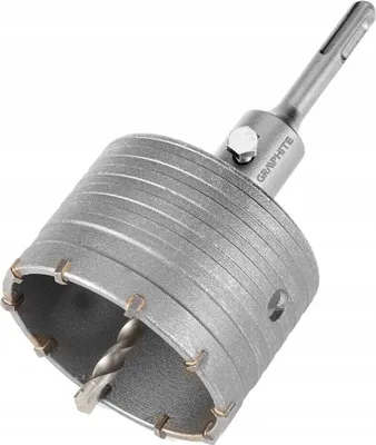 Productafbeelding van 85 mm hardmetaal gatenzaag met SDS+-adapter en boor