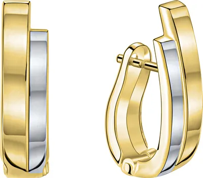 Produktbild von V Klappcreolen 375/- Gold 1,7cm mehrfarbig 371310903-2