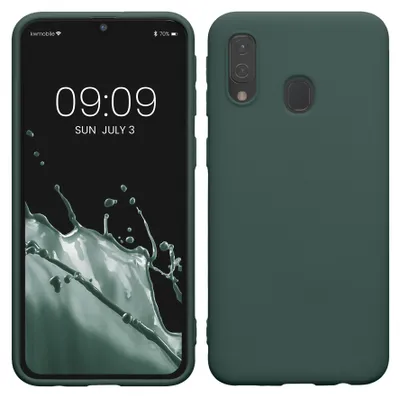 Produktbild von kwmobile Handyhülle für Samsung Galaxy A40 Hülle - TPU Case - Kabelloses Laden - Schutzhülle Cover in Moosgrün