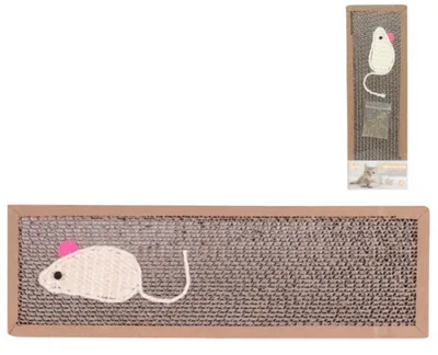 Immagine prodotto di Ampio tiragraffi per gatti, in cartone, dimensioni 38 x 12,5 cm, con erba gatta