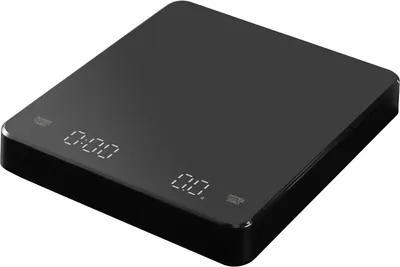 Produktbild von Digitale Kaffeewaage mit Timer, LED-Display, 3 kg Maximalgewicht, 0,1 g Präzision, integrierter Akku, Messung in oz/ml/g