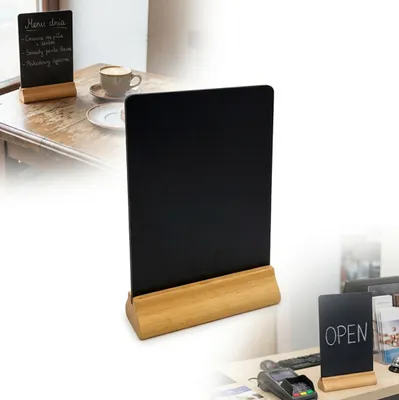 Produktbild von Hölzerner INFORMATIONSSTÄNDER FÜR EINEN TISCH, doppelseitig, A4, Birkentafel