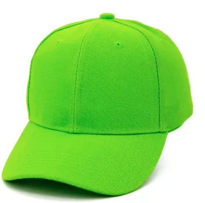Immagine prodotto di Cappello da baseball con 6 pannelli – unisex – regolabile – cotone – color lime – confezione singola