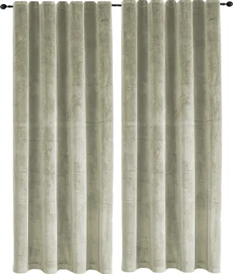 Produktbild von Vorhang 2er Set Sand Beige Kräuselband Verdunkelung 140x245 cm Samt blickdicht Gardine
