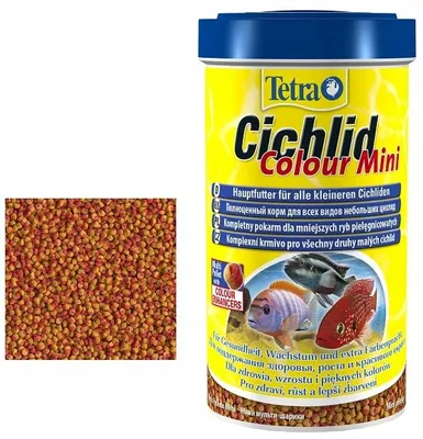 Zdjęcie produktu dla Tetra Cichlid Colour Pellets 500 ml – pokarm poprawiający ubarwienie ryb Tetra