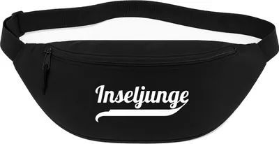 Produktbild von Huuraa Bauchtasche Inseljunge Schriftzug 2,5 Liter Black Polyester Crossbody Bag Geschenkidee