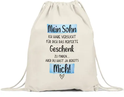 Produktbild von Sohn Geschenk Turnbeutel Gymsack  Mit Spruch Kind Kinder Humor Sarkasmus Geschenkidee