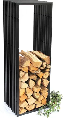 Produktbild von Kaminholzregal D-Stil 150 cm Kaminholzständer Holzkorb Kaminholzhalter Holzregal