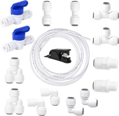 Imagen del producto de Manguera de agua de 1/4 de pulgada, 5 metros, tipo T, Y, L, I, para conexión de refrigerador