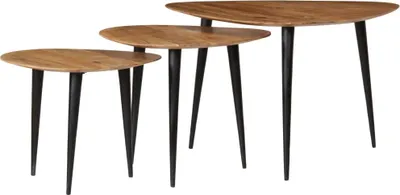 Produktbild von vidaXL 3-tlg. Couchtisch-Set Massivholz Akazie