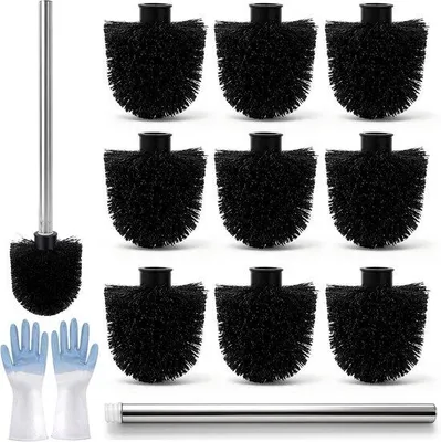 Produktbild von Toilettenbürste, Toilettenbürste mit Edelstahlgriff, WC-Bürste, Ersatzbürste, mit Bürstenköpfen