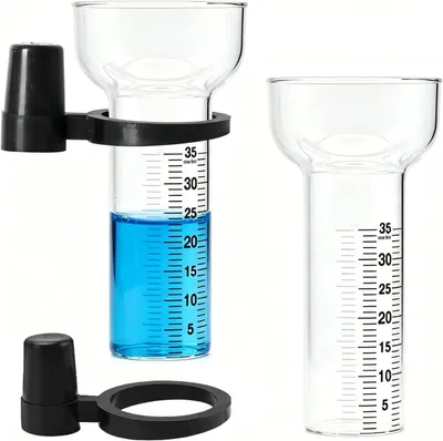 Produktbild von Garten Regenmesser Glas 2 Stück, frostbeständig mit Halterung, wetterfest Niederschlagsmesser, klare Skala für Rasen & Garten