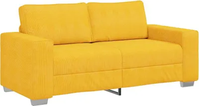 Obrázek produktu pro Dvousedák světle žlutý 180 x 77 x 82 cm manšestrová látka