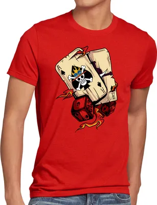 Produktbild von style3 Ace Herren T-Shirt poker strohhut bande anime manga