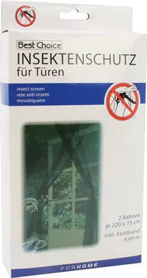 Produktbild von Insektenschutz Fliegengitter schwarz für Türen bis 220x150cm Insektenschutz