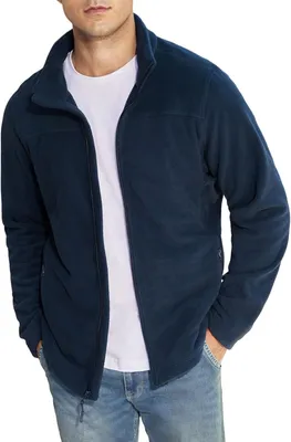 Produktbild von Herren Fleecejacke mit Reißverschluss Leicht Warm Bequem Gemütlich Blau S