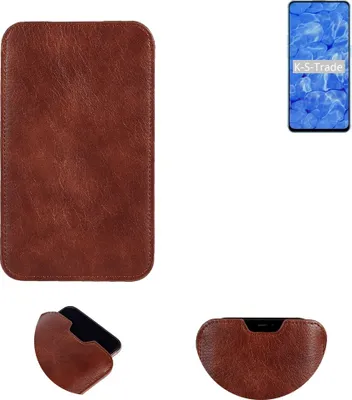 Produktbild von K-S-Trade Schutzhülle Handyhülle kompatibel mit Oppo Reno6 5G Handytasche Kunstleder Sleeve in braun
