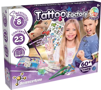 Produktbild von Science4You Temporary Tatto Factory, Tattoo-Set für Kinder, 8 Jahr(e), Mehrfarbig