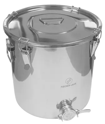 Produktbild von FISCHER Edelstahl Honigkübel  30 Liter mit Honigquetschhahn lebensmittelecht