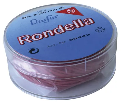 Produktbild von Läufer RONDELLA Gummiringe in der Dose 25 g 25 mm rot